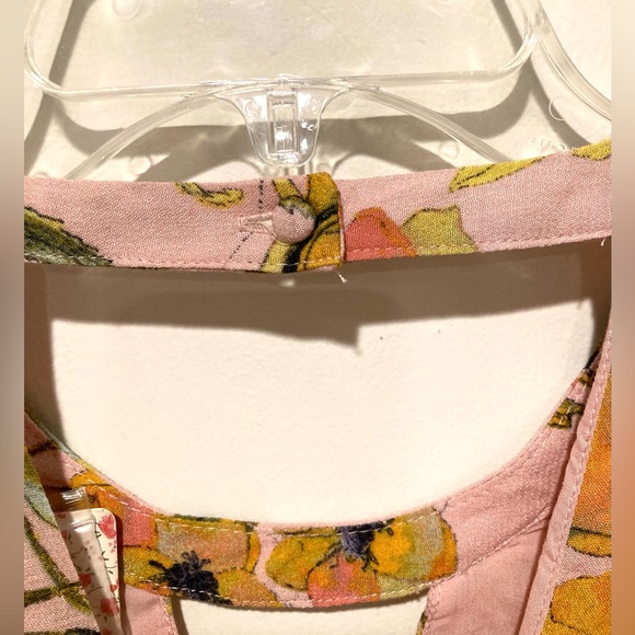 NWT, Free People Tegan Dress, Size 2, Pink Yellow Floral - Picture 14 of 16